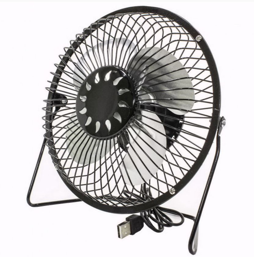 Set 2 ventilatoare portabile de birou cu incarcare USB Sanhuai A816
